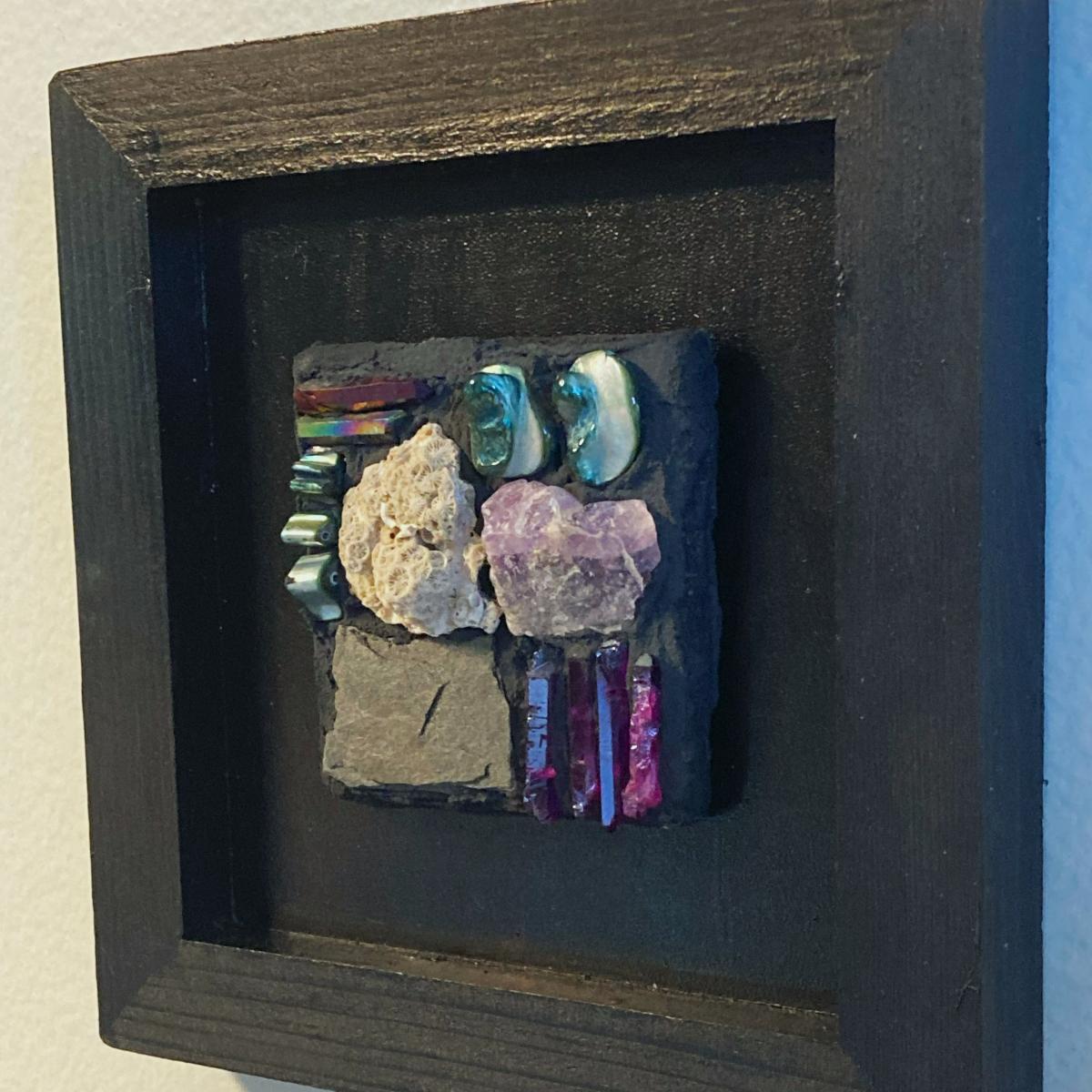Fluorite and Coral Coastal Mosaic Wall Panel picture
