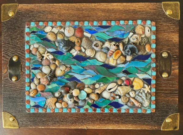 Seashell Mosaic Keepsake Box