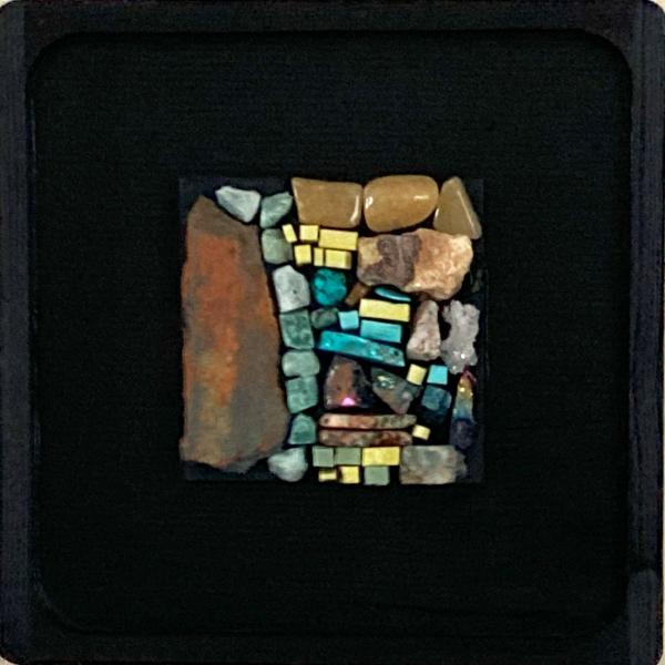 Slate and Semi-Precious Stone Mosaic Wall Panel