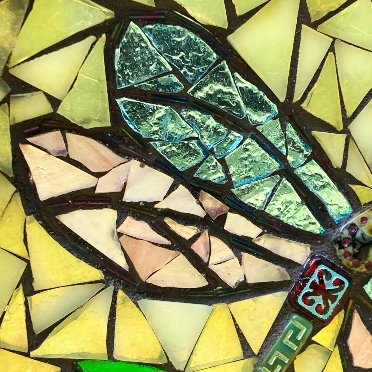 Dragonfly and Cat Tail Mosaic Suncatcher picture