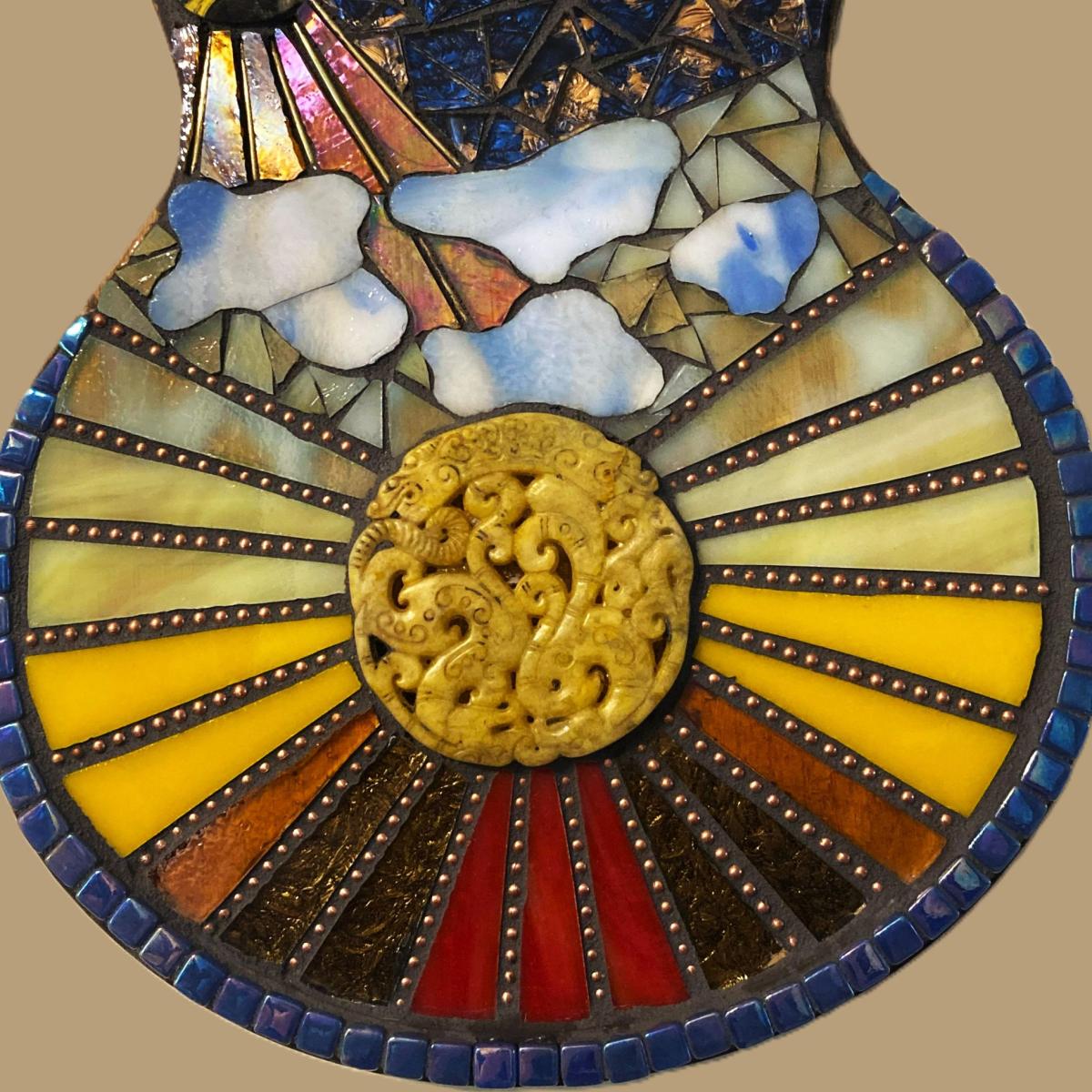 Here Comes the Sun Mosaic Guitar Wall Hanging picture