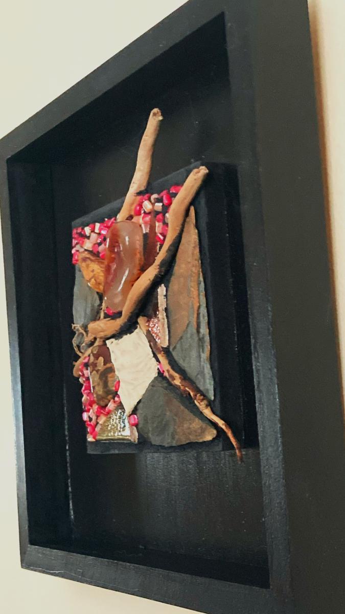 Slate, Wood, Agate and Jasper Mosaic Wall Panel picture