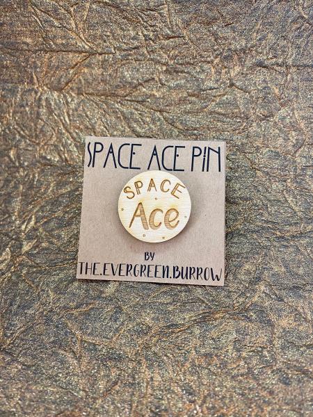 LGBTQ+ Wooden Pin- Space Ace picture