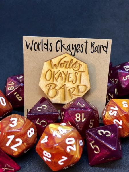 D&D Pin World's Okayest Bard Pin picture