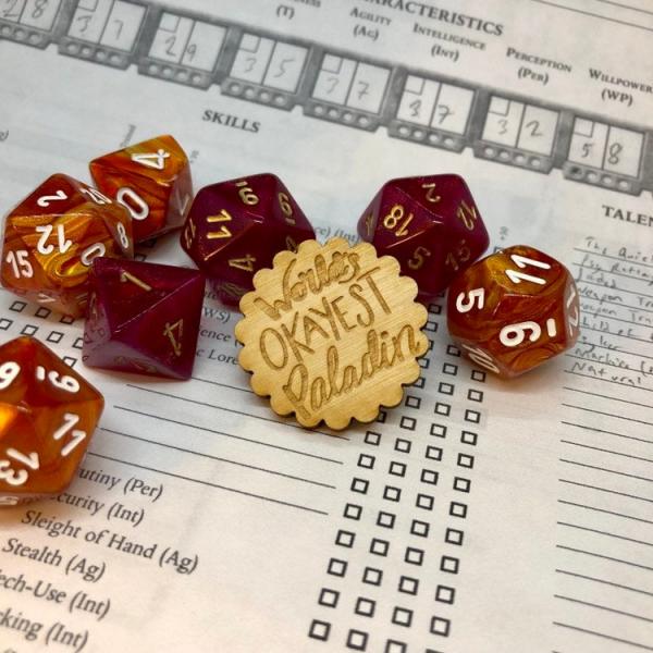 D&D Pin World's Okayest Paladin Pin picture