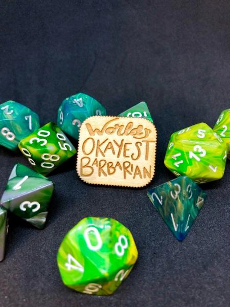 D&D Pin World's Okayest Barbarian Pin picture