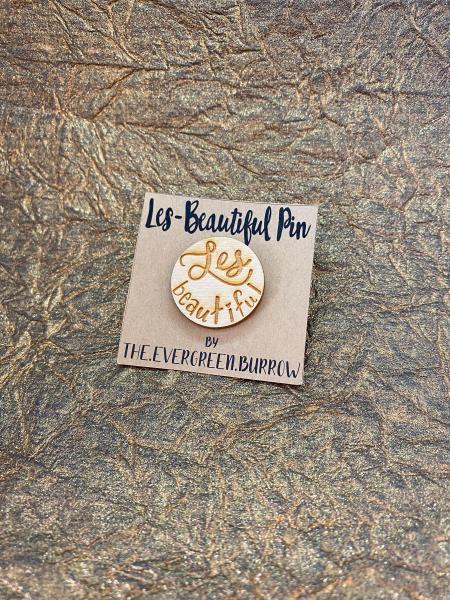 LGBTQ+ Wooden Pin- Les-Beautiful picture