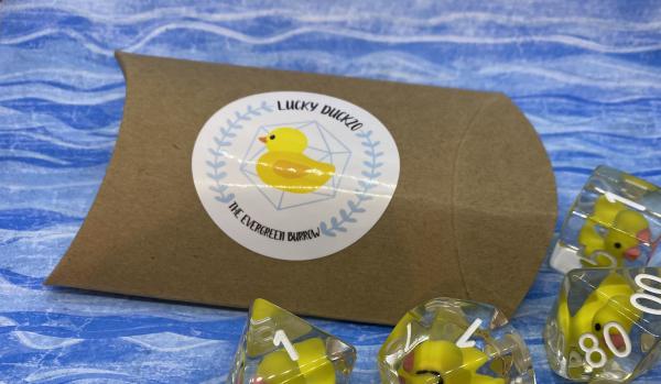 Lucky Duck20 - D20 dice with tiny rubber ducky inside! picture