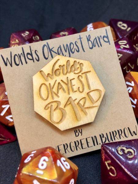 D&D Pin World's Okayest Bard Pin picture