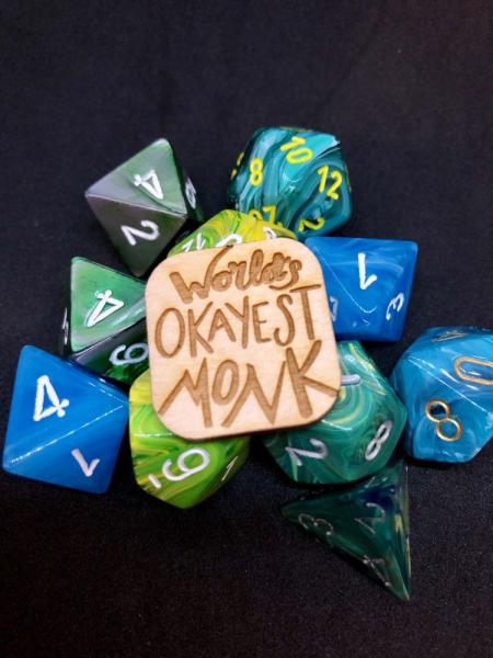 D&D Pin World's Okayest Monk Pin picture