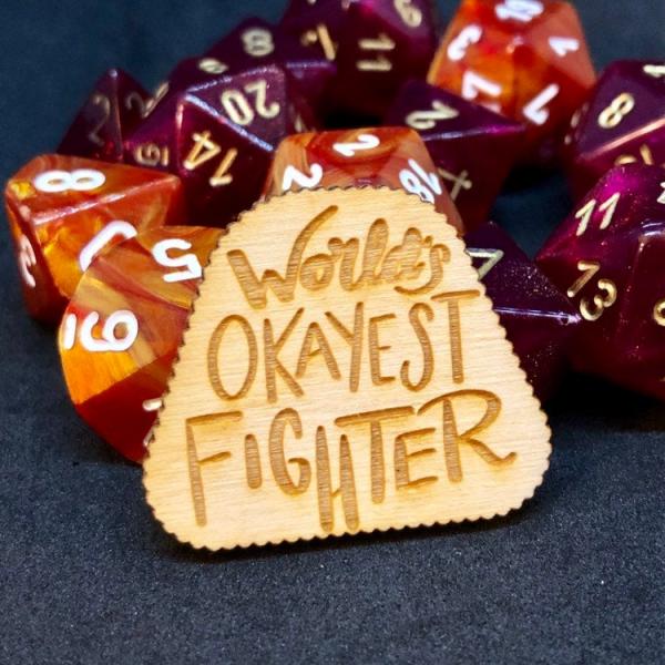 D&D Pin World's Okayest Fighter Pin picture