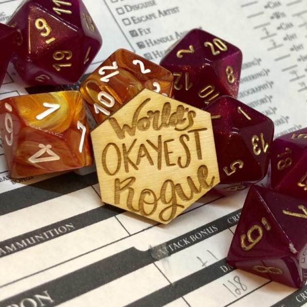 D&D Pin World's Okayest Rogue Pin picture