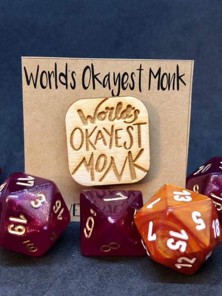 D&D Pin World's Okayest Monk Pin picture