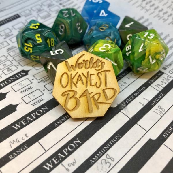 D&D Pin World's Okayest Bard Pin picture