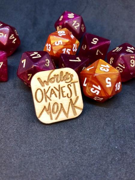 D&D Pin World's Okayest Monk Pin picture