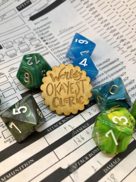 D&D Pin World's Okayest Cleric Pin picture