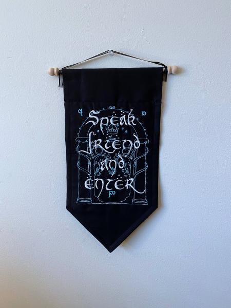 LOTR- Speak Friend and Enter Banner Wall Hanging Pennant picture