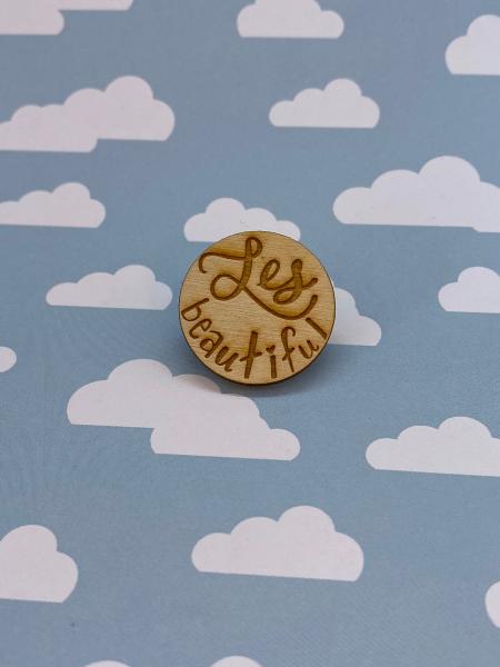 LGBTQ+ Wooden Pin- Les-Beautiful picture