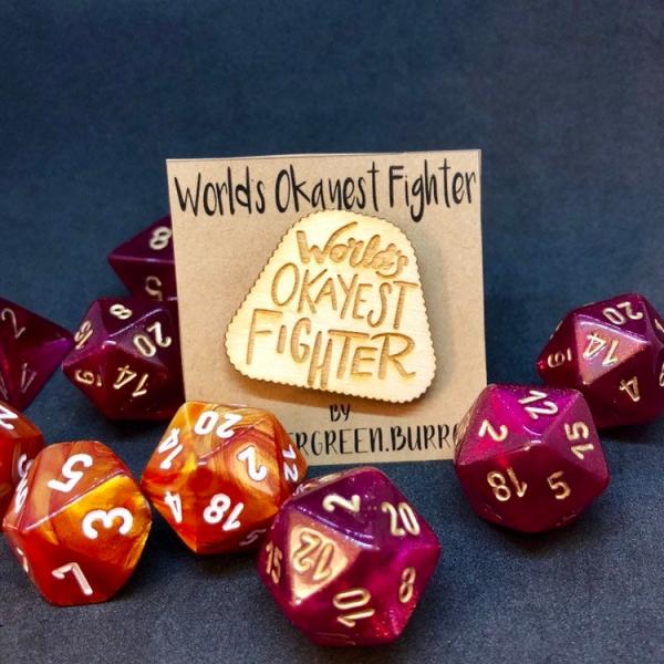 D&D Pin World's Okayest Fighter Pin picture