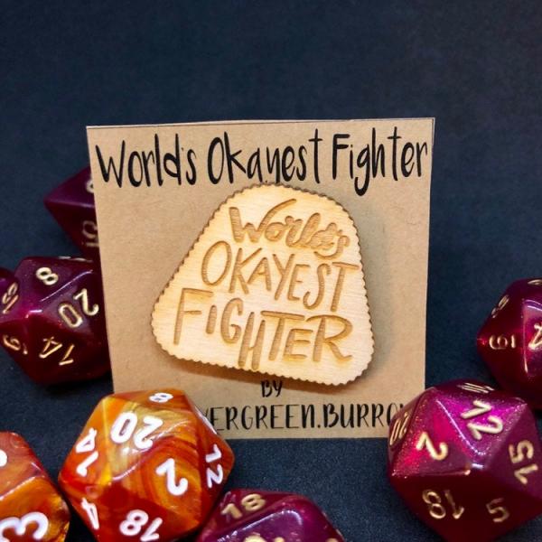 D&D Pin World's Okayest Fighter Pin picture