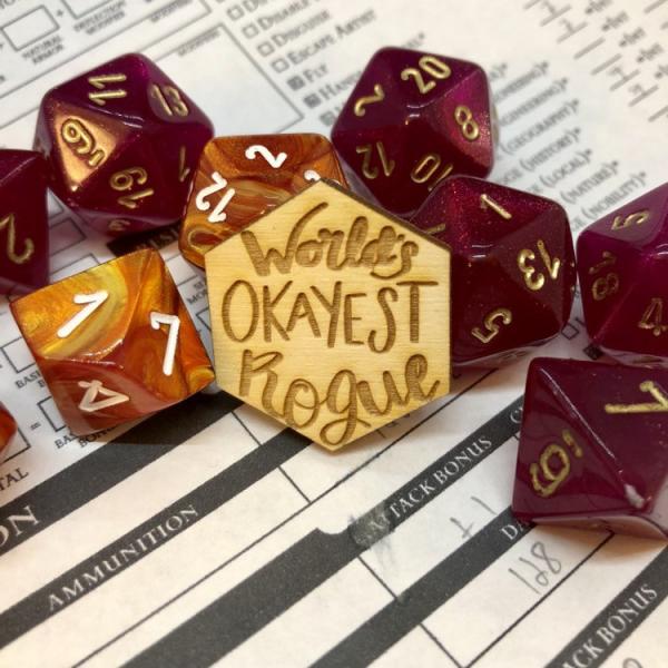 D&D Pin World's Okayest Rogue Pin picture