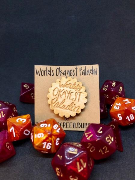 D&D Pin World's Okayest Paladin Pin picture