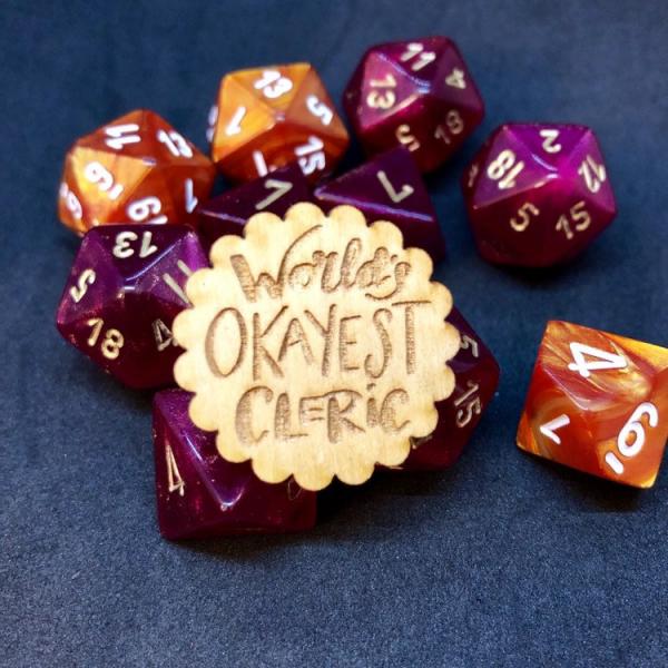 D&D Pin World's Okayest Cleric Pin picture