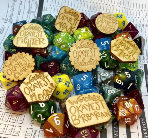 D&D Pin World's Okayest Monk Pin picture