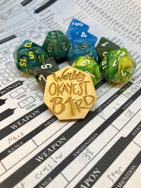 D&D Pin World's Okayest Bard Pin picture