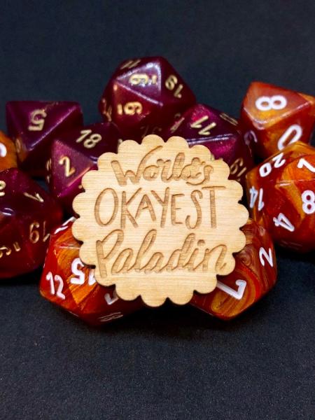 D&D Pin World's Okayest Paladin Pin picture