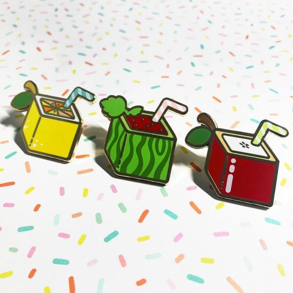 Juice Box Enamel Pin - Shop Via Etsy