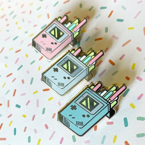 Gameboy Pocky Enamel Pin - Shop Via Etsy picture