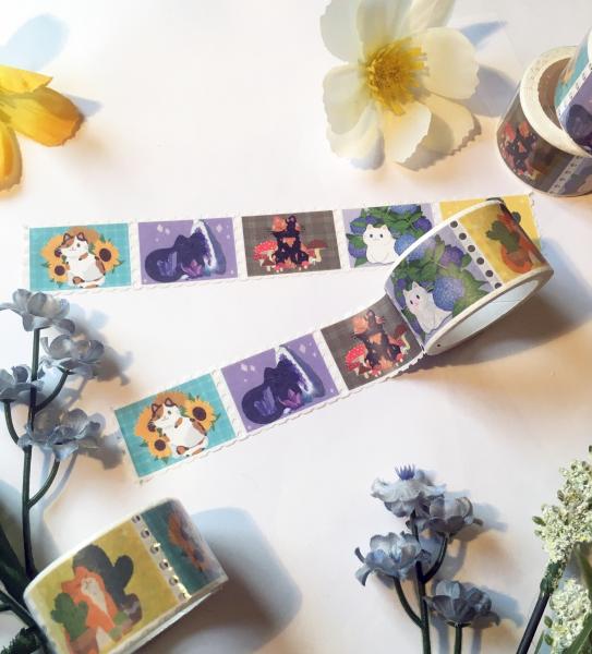 Nature Cats Stamp Washi Tape