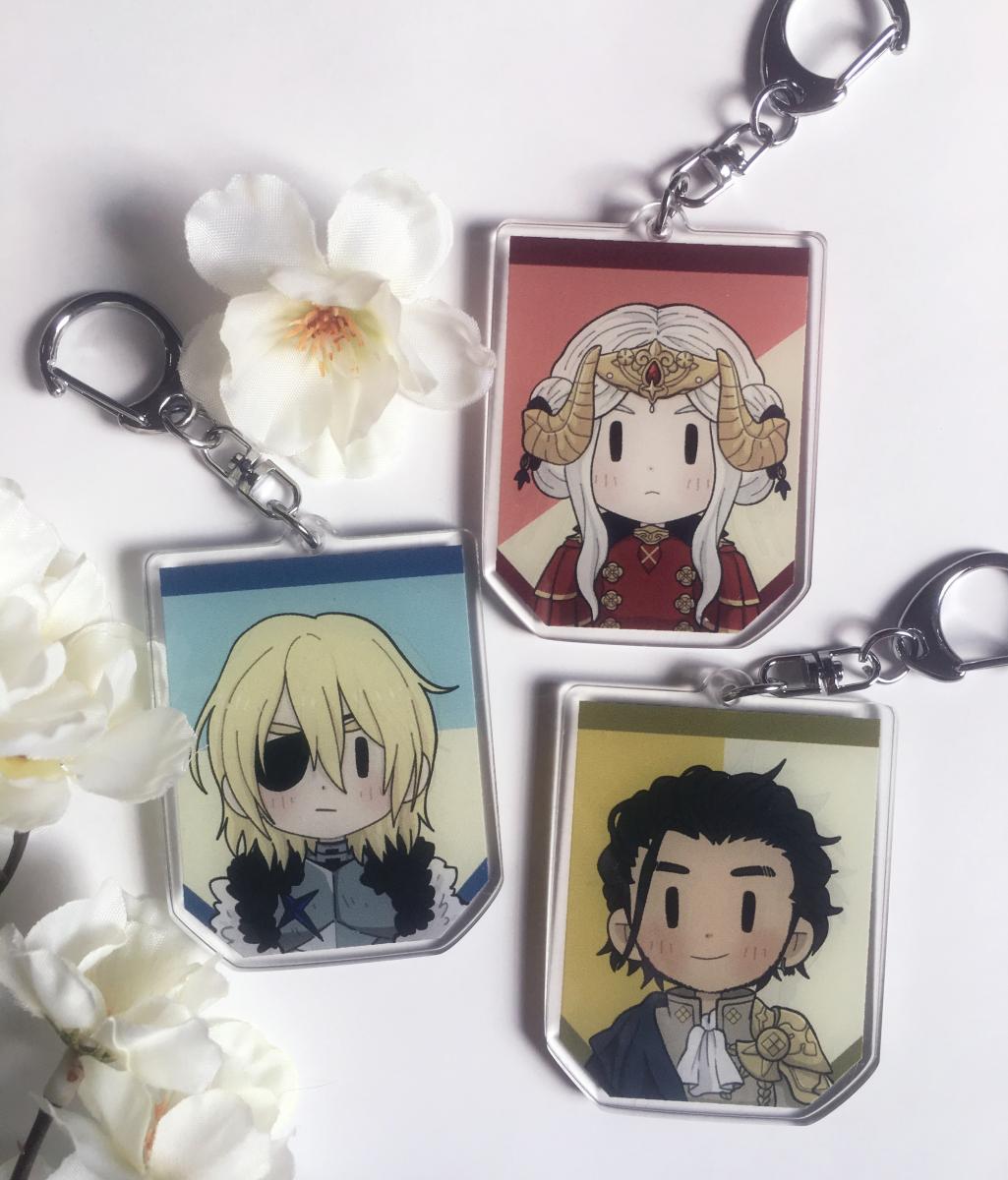 Fire Emblem 3 Houses Keychains picture