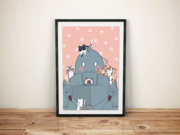 Alphonse with Cats 8.5 x 11 print