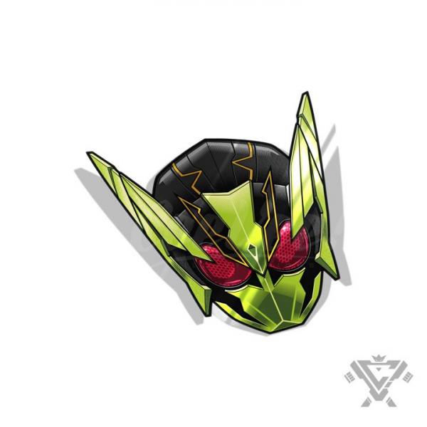 Shining Hopper Head - 3"x 3" Holofoil Sticker picture