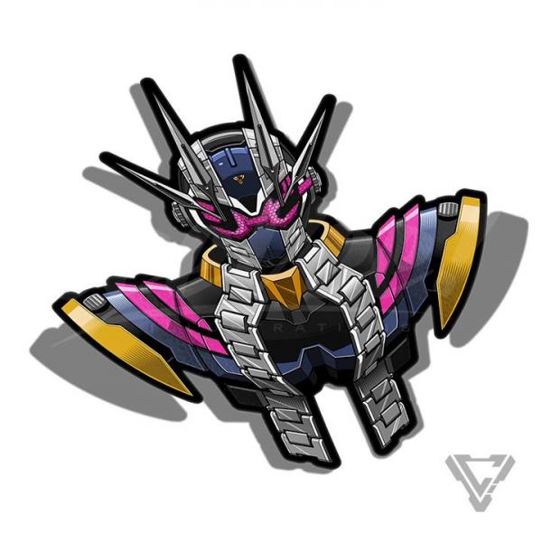 Zi-O II - 4"x 4" Vinyl Sticker picture