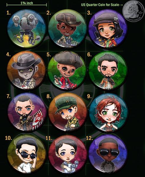 Companions of the Commonwealth Button or Magnet Set