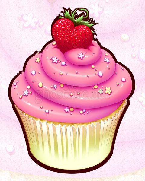 Fluffy Cupcake Love Print picture