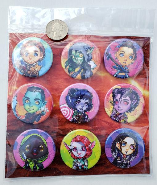 Mighty Nein Button or Magnet Set picture