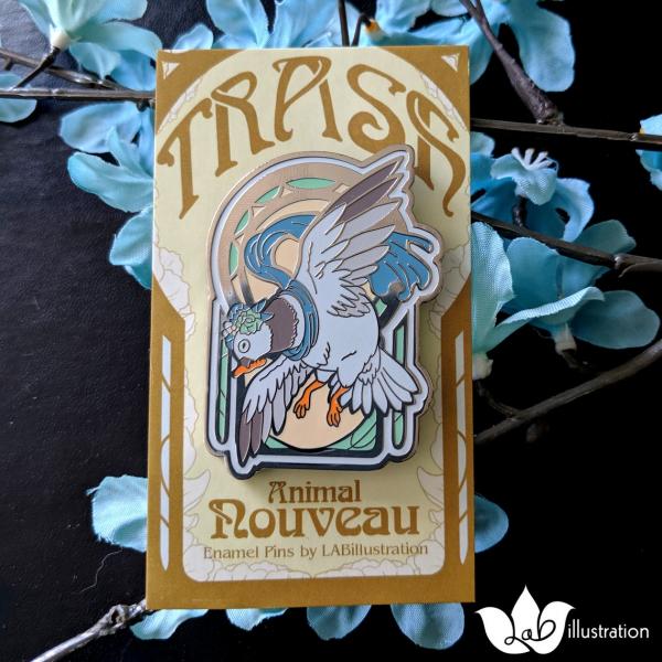 Pigeon Nouveau Enamel Pin picture