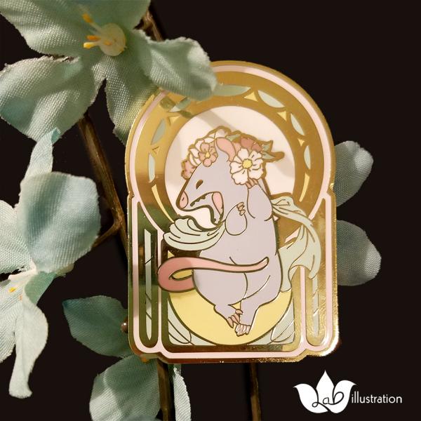 Possum Nouveau Enamel Pin