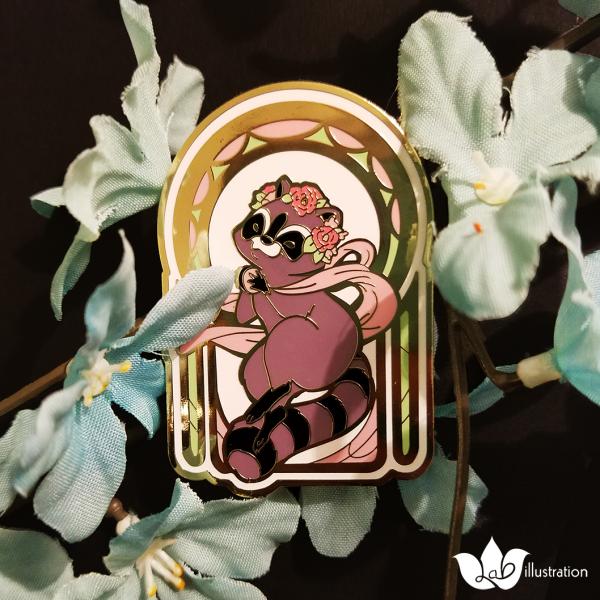 Raccoon Nouveau Enamel Pin picture