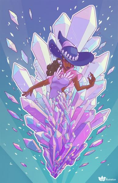 Crystal Witch Art Print picture