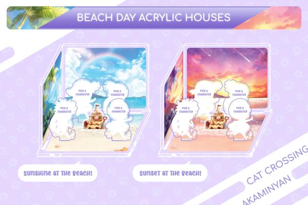 Acrylic House Products Beach Day Houses Acrylic House Diorama Stand Bundles picture