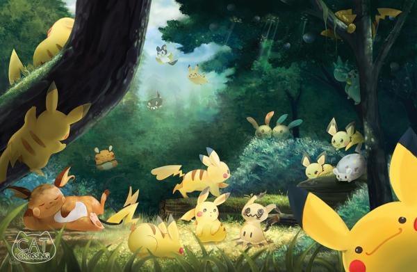 Pikachu Forest Print picture