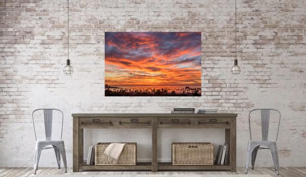 Fiery sunset over  la Jolla Shores, California picture