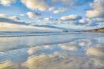 Passing clouds over La Jolla Shores, California