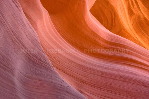 Colorful sandstone inside Lower Antelope Canyon