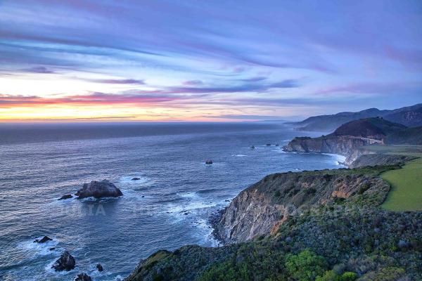 Big Sur coastline at dusk, California picture